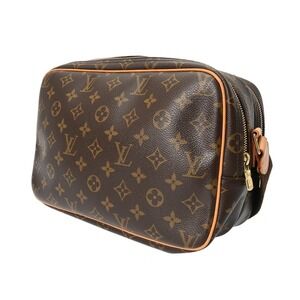 Louis Vuitton Reporter Canvas Brown Monogram Bag Shoulder